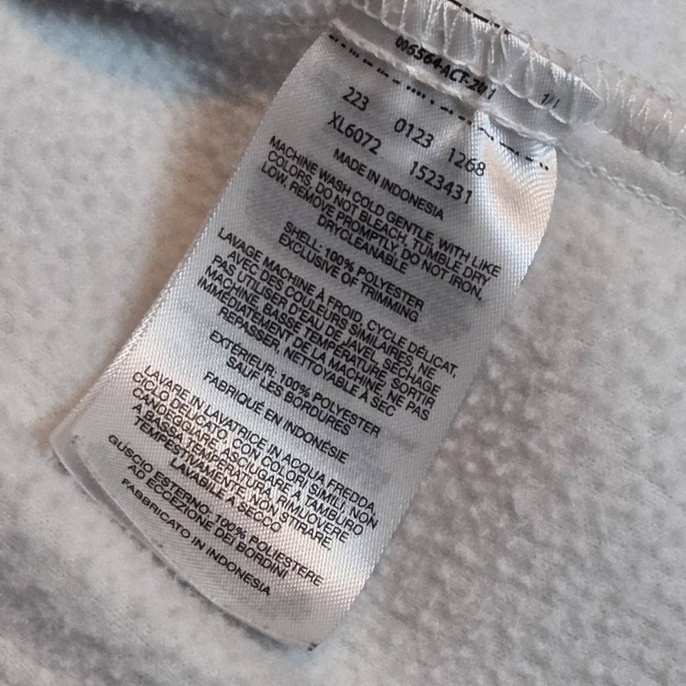 Columbia Full Zip Jacket Women's Size Medium  White Fleece Pockets - Picture 8 of 13